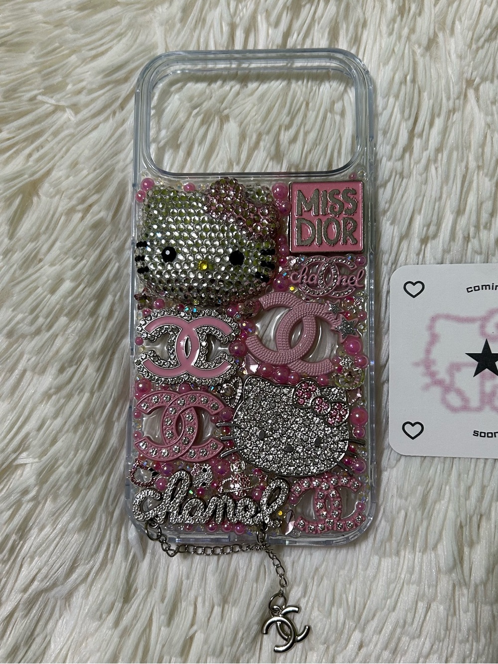 Handmade iPhone 17 Pro Max Junk Case Bling Hello Kitty Kawaii Luxury Pink Y2K